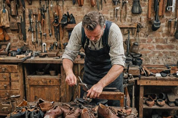 Master cobbler at work